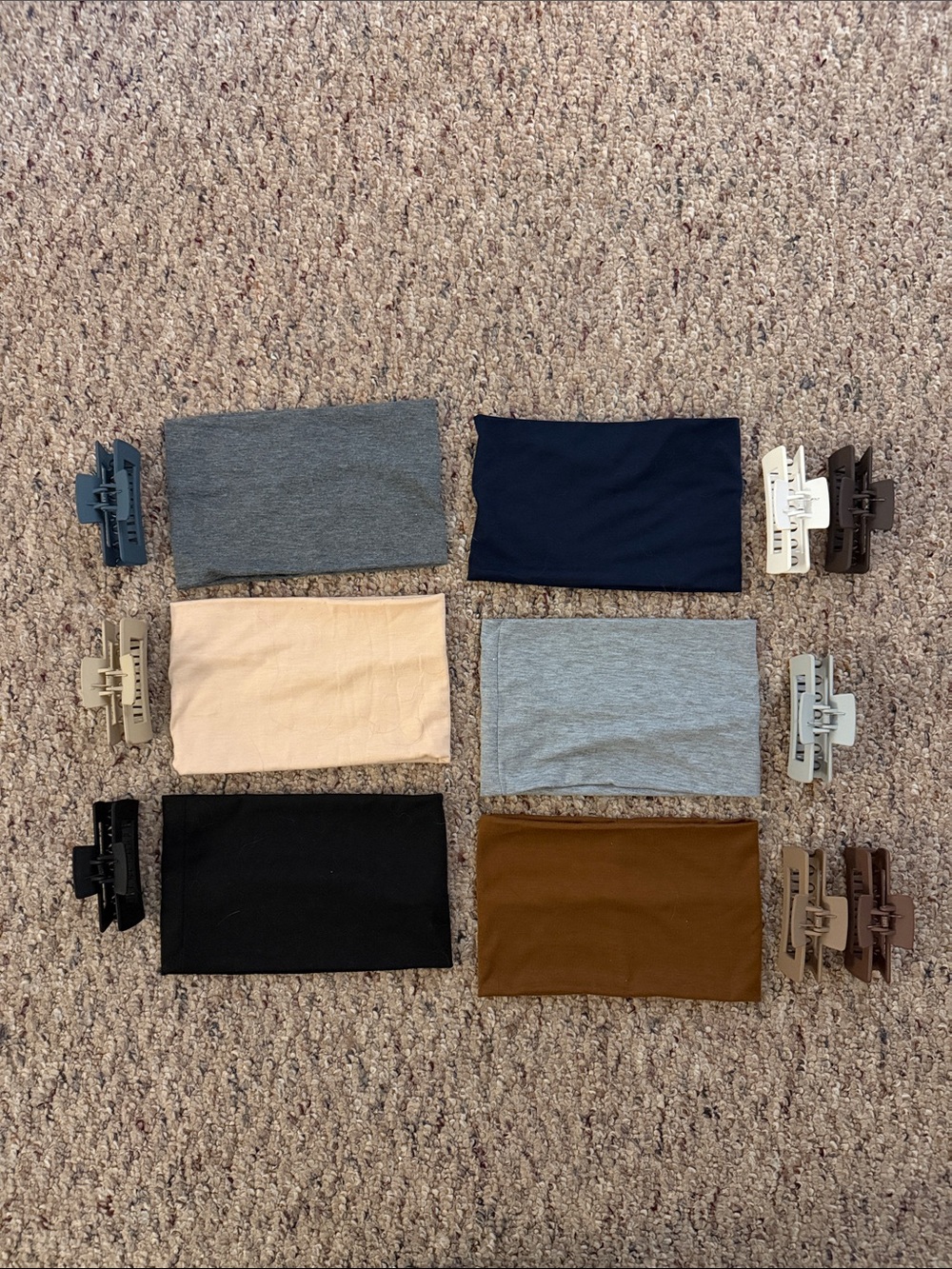 6 Headbands & 8 Claw Clips- Pack of Assorted Colors